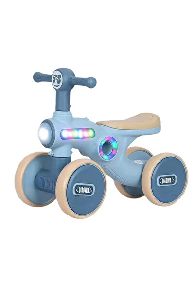 OEM Bicicletă de echilibru, fără pedale pentru copii, Ride-On cu 4 roți, lumi...