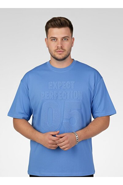 Ketch Men Crew Neck Short Sleeve Embroidered Logo T-Shirt, Blue