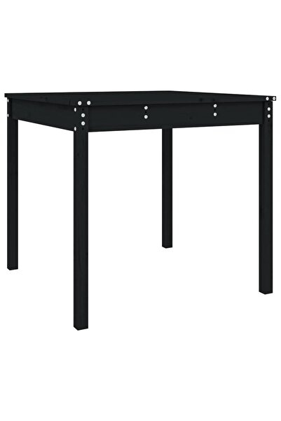 vidaxl Măsuță de grădină, negru, 82,5x82,5x76 cm, lemn masiv de pin