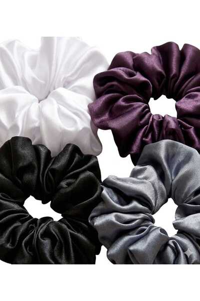 zakkiya Satin Hair Scrunchies -Multi Color 4 pcs