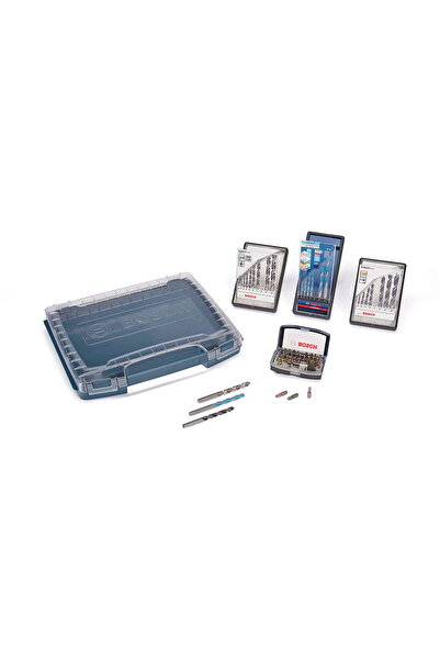 Bosch Set burghie 57 piese, dimensiuni 120x120x25mm, pentru lemn