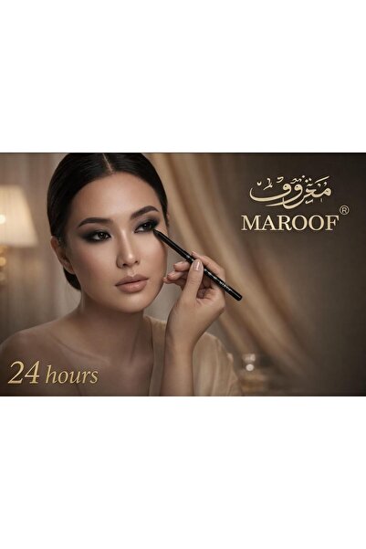GENEROUS ماروف قلم كحل أسود عميق - مقاوم للماء يدوم 24 ساعة 1.2 جرام |   لمعة...