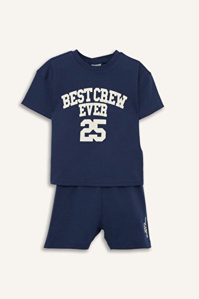 DeFacto Slogan Printed 2-Piece Set for Baby Boy G5839A526Sm