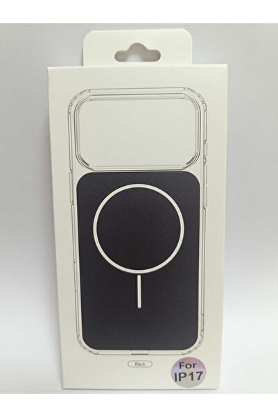 İPHONE 17 CEP TELEFON KILIFI SİYAH MagSafe özellikli Şeffaf Kılıf.