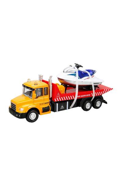 Maxx Wheels Set camion transportator cu jet ski, Maxx Wheels, 16 cm