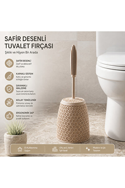 MİH-Rİ HOME Dekoratif Safir Desenli WC Fırçası