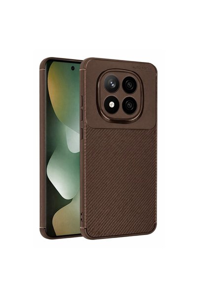 atastore2017 غطاء كربوني بتركيز تلقائي لهاتف Redmi Note 15 Pro 5G - بني