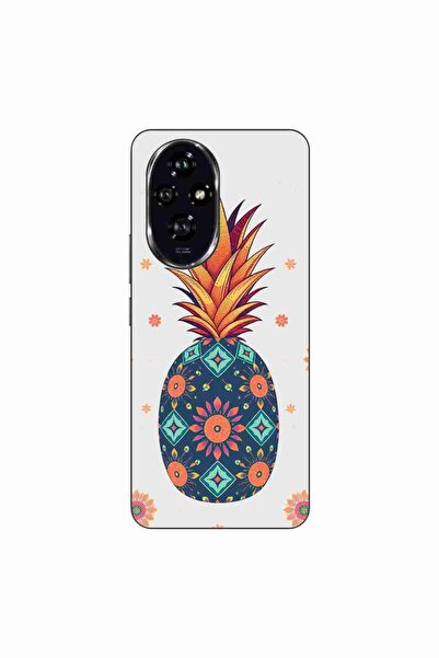 OEM Husa compatibila cu Honor 200 Silicon Gel Tpu Model Floral Pineapple