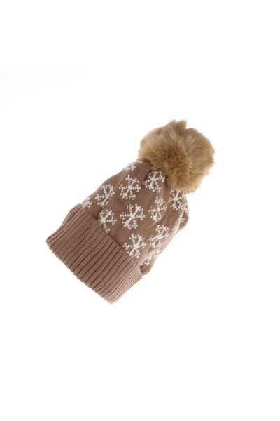 ButicCochet Women's hat, ButicCochet, made of acrylic, snowflake pattern, one...