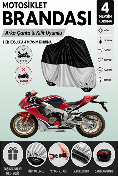 Cemku Double Black Top - Grey Bottom, Rear Bag Compatible Honda Cbr 1000 Rr-R...