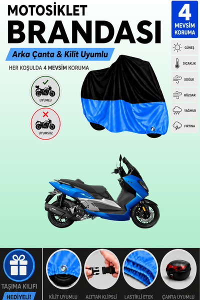 Cemku Double Black Top - Blue Bottom, Rear Bag Compatible Yuki T11 Explorer M...