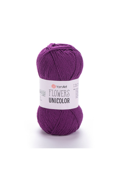 Yarnart Flowers Unicolor 55% Cotton 45% Acrylic 50 Gr 200 m Fine Hand Knittin...