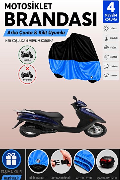 Cemku Double Black Top - Blue Bottom, Rear Bag Compatible Haojin Sunny 125t M...