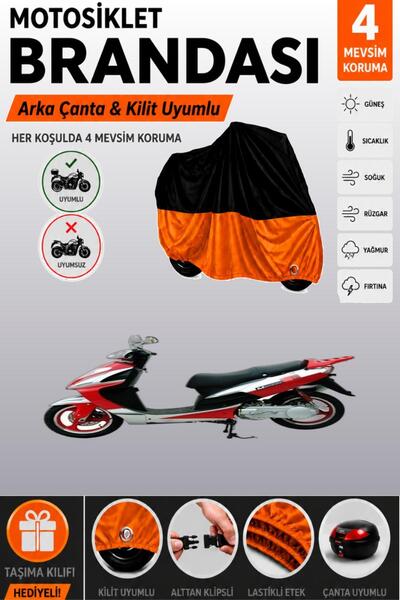 Cemku Double Black Top - Orange Bottom, Rear Bag Compatible Mondial 151 Rs Mo...