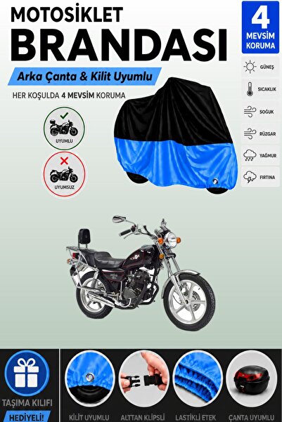 Cemku Double Black Top - Blue Bottom, Rear Bag Compatible Kanuni Seyhan 150 M...