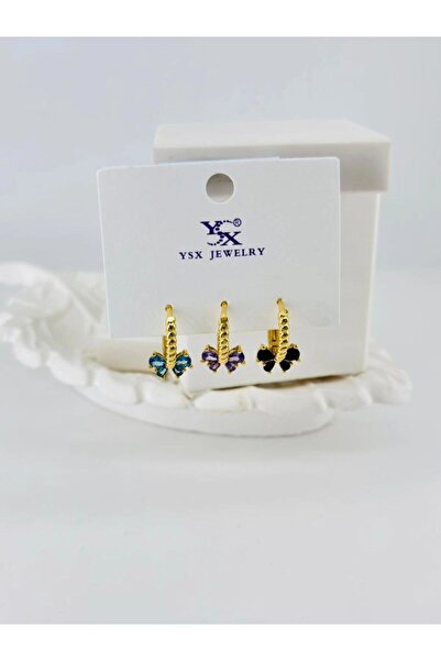 atastore2017 Zircon Stone Triple Combination Earrings