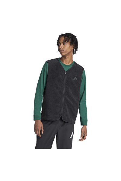 adidas Mens Future Icons Small Logo Sherpa Vest M