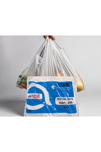 Ecoflex 250 Adet küçük Boy ince Ekmek Poşeti Hışır Atlet Poşet 23x40 Cm