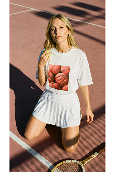 Amia&Co. Γυναικείο μπλουζάκι με γραφικό σχέδιο Crew Neck