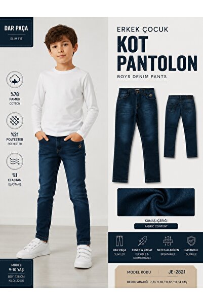 Szg Kids Narrow Leg Lycra Distressed Boys' Jean Pants