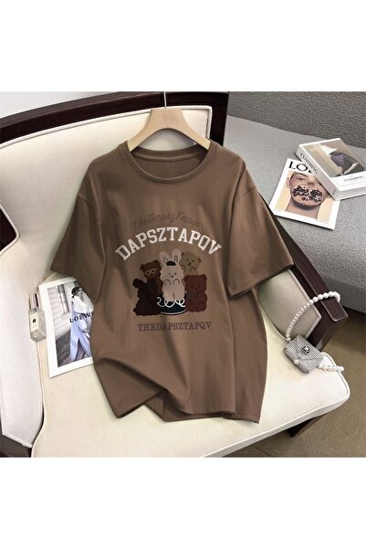 valeriae Tricou cu mânecă scurtă, croială lejeră, premium, cu imprimeu special