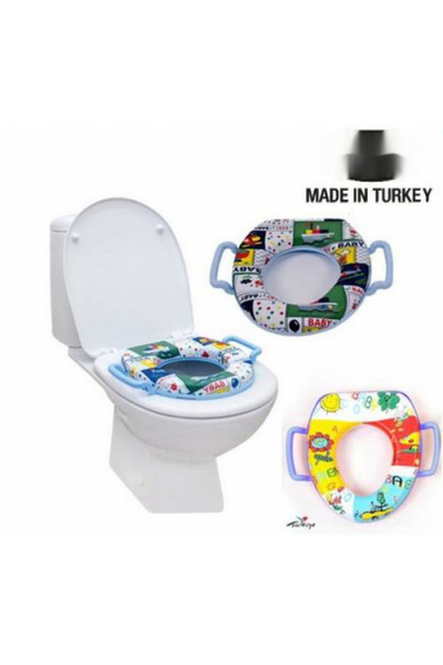Go İthalat Kulplu Çocuk Klozet Kapağı Tuvalet Eğitimi Adaptörü Yumuşak Bebek ...