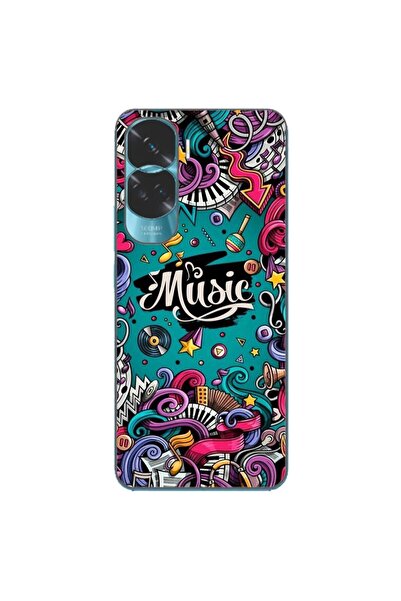 OEM Husa compatibila cu Honor 90 Lite 5G Silicon Gel Tpu Model Pop Art Music