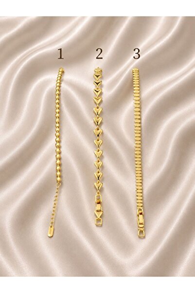 CM Jewelry سوار نسائي موديل قلب ذهبي
