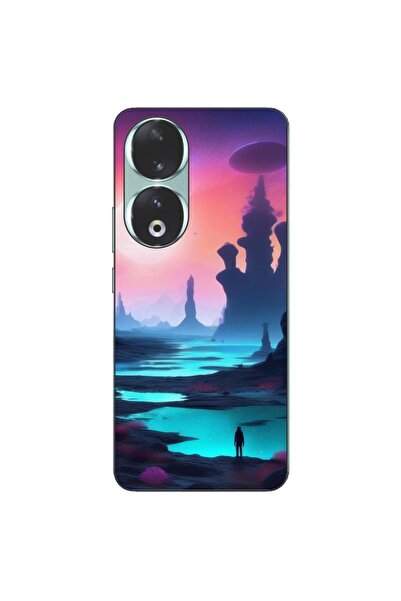 OEM Husa compatibila cu Honor 90 5G Silicon Gel Tpu Model Mystic Planet