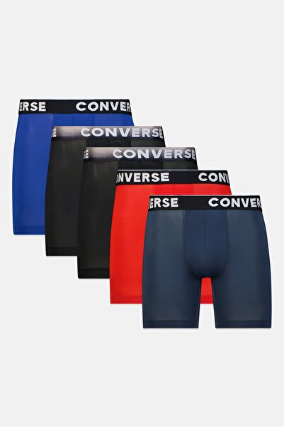 Converse 5 قطع بوكسر رجالي بشعار العلامة التجارية، متعدد الألوان