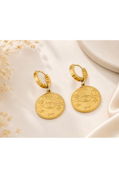 Archhazel Jewelery Symbol of Luck Hoop Earrings