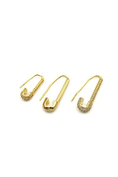 atastore2017 3-Piece Filkette Earrings - Gold