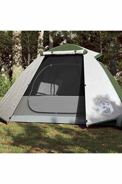 vidaxl Cort de camping cupola pentru 2 persoane, verde, impermeabil