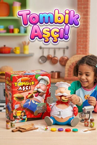 Tıfıl Toys Tombik Aşçı! 18 Parçalı 2-6 Kişilik Aşçı Figürlü Eğitici ve Eğlenc...
