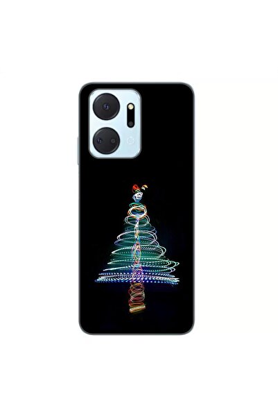 OEM Husa compatibila cu Honor X7a Silicon Gel Tpu Model Craciun Brad Neon