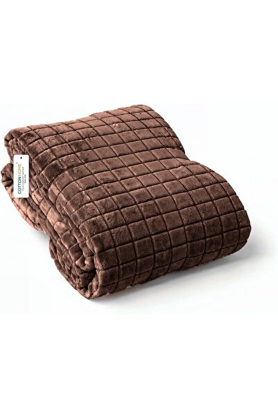COTTON HOME Elegent Square Design Throw Blanket,150x220cm Soft & Warm Couch C...