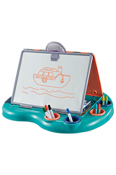 Little Learners 2-in-1 Double-Sided Art Table | Whiteboard & Blackboard Activ...
