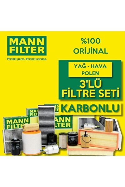 MANN -Filter Fiat Fiorino-Doblo-Linea 1.3 Mjet E5 Filtre Bakım Seti 3KP