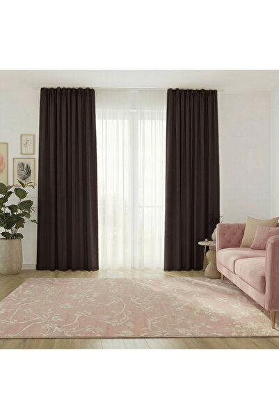 ArasyaHome YEMEN 80% Blackout Thick Texture Drapery Curtain Grey