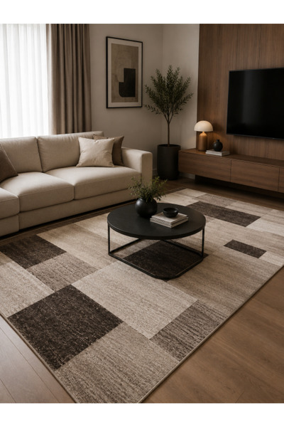 Mira Model 24143/140, Rectangular Rug, Cream/Brown