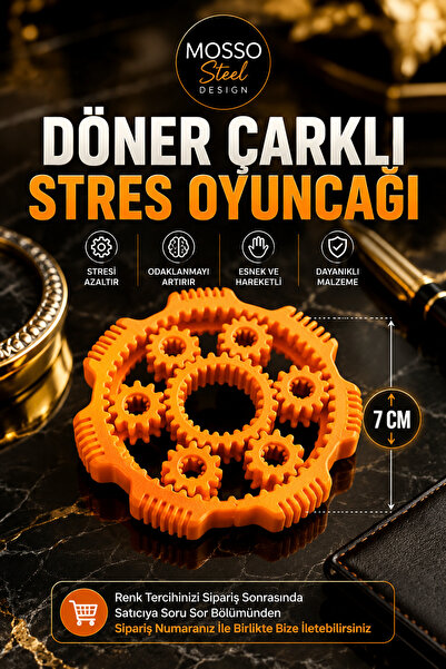 Mosso Steel Döner Çarklı Stres Oyuncağı – Hareketli Fidget Oyuncak