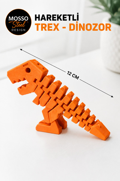 Mosso Steel Hareketli Dinozor TREX Stres Oyuncağı