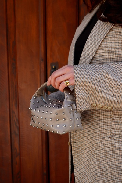 MARSEPTUN Aussie Mini Staple Detailed Dark Beige Matte Bag