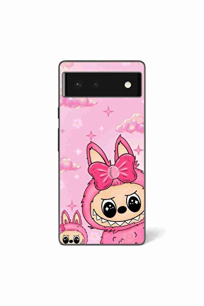 OEM Husa compatibila cu Google Pixel 6 Silicon Gel Tpu Model Labubu Pink Fantasy