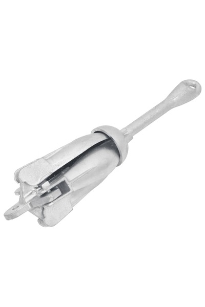 vidaxl Ancoră pliabilă argintie 6 kg, fontă galvanizată la cald