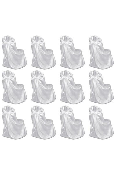 vidaxl Wedding chair covers, 12 pcs., white