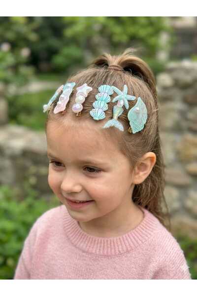 HERA01 Mavi deniz temalı 5'li toka seti