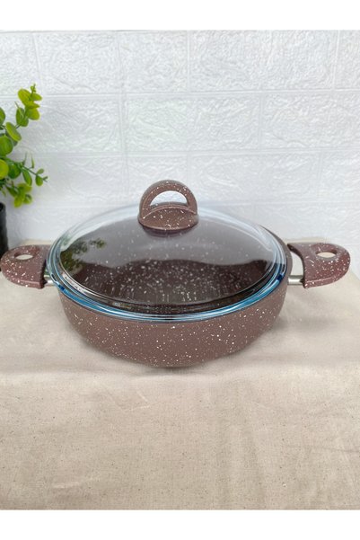 Nese Ev Granite Shallow Pot, Induction Base - 26 cm