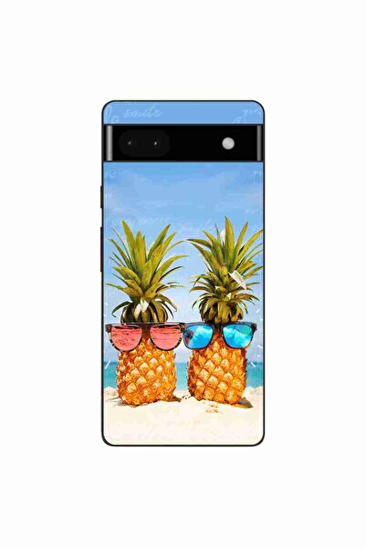 OEM Θήκη συμβατή με Google Pixel 6A Σιλικόνης Gel TPU Σχέδιο Παραλία Ανανάδες