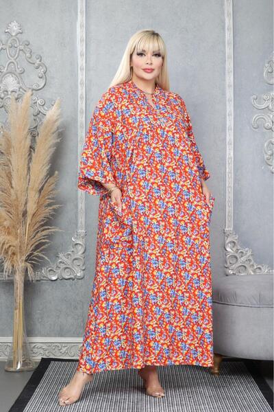 mervemoda Women's large size woven dress